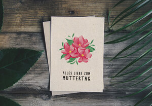 Grußkarte Graspapier - "Muttertag" - Matabooks