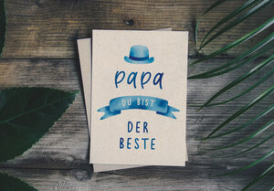 Grußkarte Graspapier - "Vatertag" - Matabooks