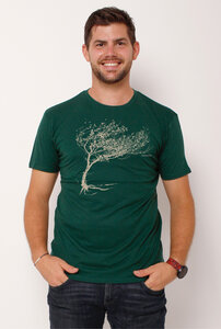 Ecovero®-Herren-T-Shirt Windy Tree - Peaces.bio - handbedruckte Biomode