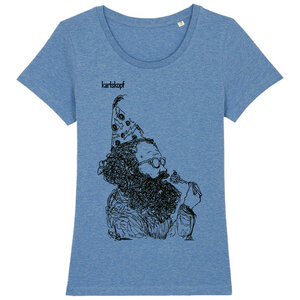 Print T-Shirt Damen | KAFFEEKLATSCH | 100% Bio-Baumwolle - karlskopf