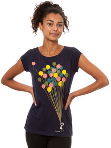 Damen T-Shirt Balloons Girl Bio Fair - FellHerz