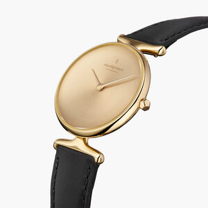 Armbanduhr Unika Gold | Mattes Edelstahl Ziffernblatt - Veganes Lederarmband - Nordgreen Copenhagen