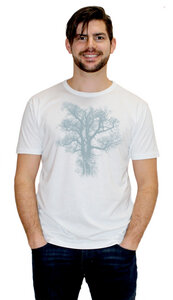 Herren-Bambus-Viskose-T-Shirt Chestnut - Peaces.bio - handbedruckte Biomode