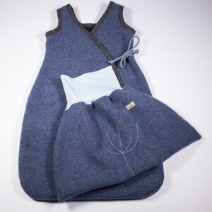 Baby und Kinder Schlafsack + Strampelsack im Set aus Flauschloden, 100% Merinoschurwolle, mulesingfrei - nahtur-design
