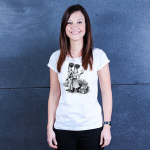 Martens at the Store - Frauenshirt mit Print aus Biobaumwolle - Coromandel