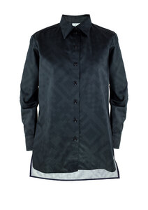 Unisex Shirt Lui, QR Black - Hemd aus Bio-Baumwolle - Sophia Schneider-Esleben