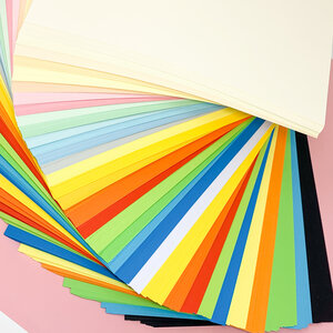 Kreatives Buntpapier A4 Format, Karton dünnes Papier, Pastell intensive Farben - 35/70/105 Stück, 26 Farben - 80 g/qm, 160 g/qm, 230 g/qm - PepMelon