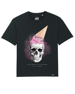 Eco Empire Skull with icecream | Oversized Unisex T-Shirt - Eco Empire Clothing