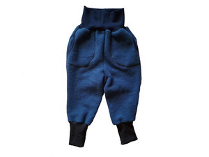 Kinder Wollfleecehose mit Taschen in Nachtblau oder Kurkuma - Ulalü