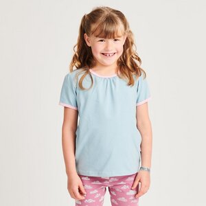 Mädchen Kurzarm-Top "Frost | Zartrosa" aus Bio-Baumwolle - Cheeky Apple