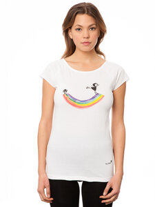 FellHerz Damen T-Shirt Rainbow Girl - FellHerz