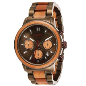 LAiMER Herren Chronograph Holzuhr MIKAEL - Ø 43mm - Apfelholz - Laimer