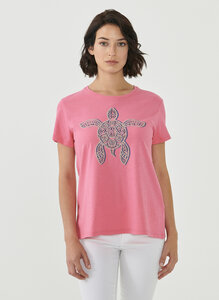 T-Shirt aus Bio-Baumwolle mit Schildkröten-Print - ORGANICATION