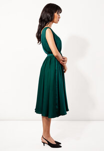 Kurzes Kleid, Midikleid ausgestellt Viskose - SinWeaver alternative fashion