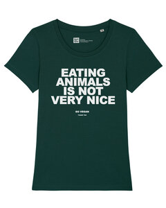 Frauen T-Shirt eating animals is not very nice - go vegan - thank you aus Biobaumwolle - ilovemixtapes
