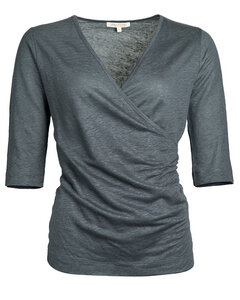Shirt in Wickeloptik aus Leinen-Jersey | Linen Drape - Alma & Lovis
