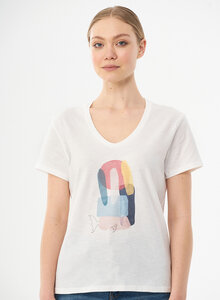 Damen T-Shirt aus Bio-Baumwolle mit Print - ORGANICATION