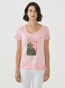 Cold Pigment Dyed T-shirt aus Bio-Baumwolle mit Print - ORGANICATION