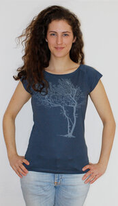 Bambus-T-Shirt mit Biobaumwolle Fancy Tree - Peaces.bio - handbedruckte Biomode