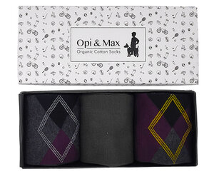 3er Box Argyle & Unicolour Socken - Opi & Max