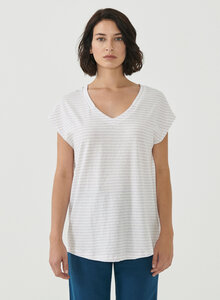 Gestreiftes T-Shirt aus Bio-Baumwolle und Leinen - ORGANICATION
