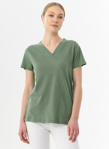 T-Shirt aus Bio-Baumwolle und Leinen - ORGANICATION