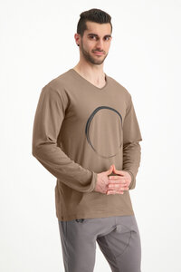 Herren Langarm Shirt Rudra mit Zen Print – Bambus und Bio-Baumwolle - Renegade Guru