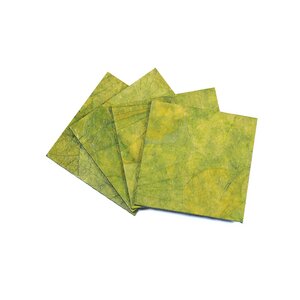 4er-Set Untersetzer "Lotus Pond" aus Recycling Baumwoll-Papier - Sundara