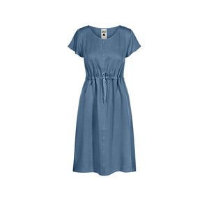 Light-Breeze Buttoned Lyocell (TENCEL) Kleid Blau - bleed