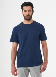 T-Shirt aus Bio-Baumwolle und Leinen mit Brusttasche - ORGANICATION