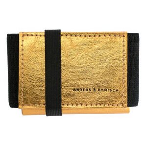 Mini Portemonnaie mit Münzfach. klein, leicht, kompakt. - A&K MINI Gold - ANDERS & KOMISCH