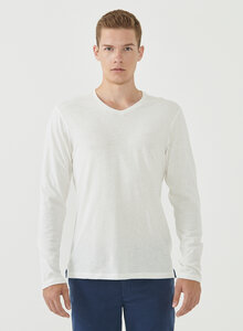 Langarmshirt aus Leinen und Bio-Baumwolle - ORGANICATION
