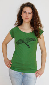 Bio-Bambus-Viskose Shirt Sperber - Peaces.bio - handbedruckte Biomode