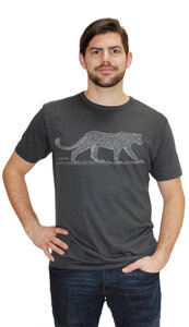 Herren-Bambus-Viskose-T-Shirt Leopard - Peaces.bio - handbedruckte Biomode