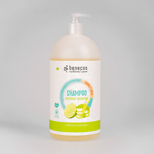 benecos Naturkosmetik - Shampoo - Family Size - Limette & Aloe Vera - benecos
