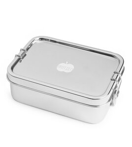 Dichte Lunchbox Klickstar aus Edelstahl, in 2 Größen - Brotzeit