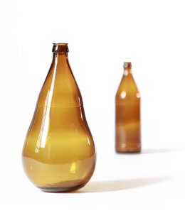 Bauchige Upcycling Vase aus Bierflasche - SAMESAME