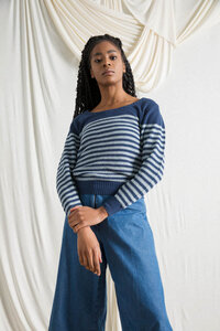 Recycelter Pullover aus Denim-Baumwolle Coco - Rifò - Circular Fashion Made in Italy