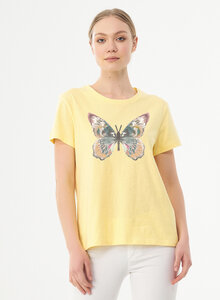 T-Shirt aus Bio-Baumwolle mit Schmetterlings-Print - ORGANICATION