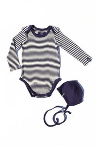 Baby Newborn Set - Body ohne Elasthan und Mütze zum Binden - Lana natural wear