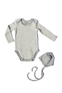 Baby Newborn Set - Body ohne Elasthan und Mütze zum Binden - Lana naturalwear