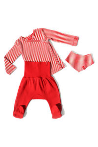 Baby Newborn Set - Wickelshirt, Hose und Halstuch - Lana naturalwear