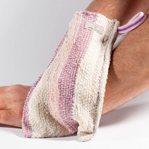 Massagehandschuh, Wellnesshandschuh 100% BioLeinen "zero-waste" - nahtur-design