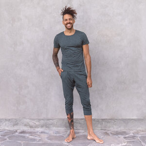 ALI MELANGE - Männer - 3/4 Hose für Yoga und Freizeit aus Biobaumwolle - Jaya
