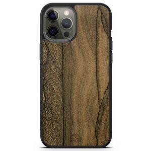 Handyhülle aus Holz - Ziricote / Schwarz für iPhone, Samsung, Huawei - MMORE