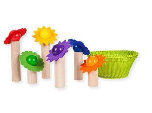  Blüten-Balancierspiel aus Holz auch für die Kinderkrippe geeignet - Sina Spielzeug