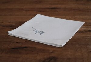 Stoffserviette und Stofftasche "Zarte Blume" handbedruckt - luscinia