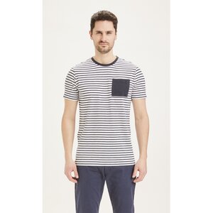 T-Shirt mit Brusttasche - ALDER slub striped tee - KnowledgeCotton Apparel