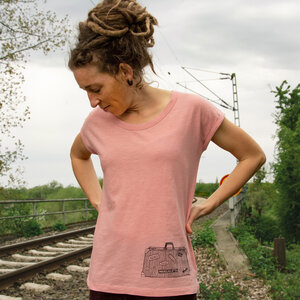 Reisekoffer T-Shirt für Damen in canyon pink - Cmig