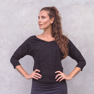ROMY LUREX - Damen - 3/4 Shirt für Yoga und Freizeit aus Biobaumwolle - Jaya